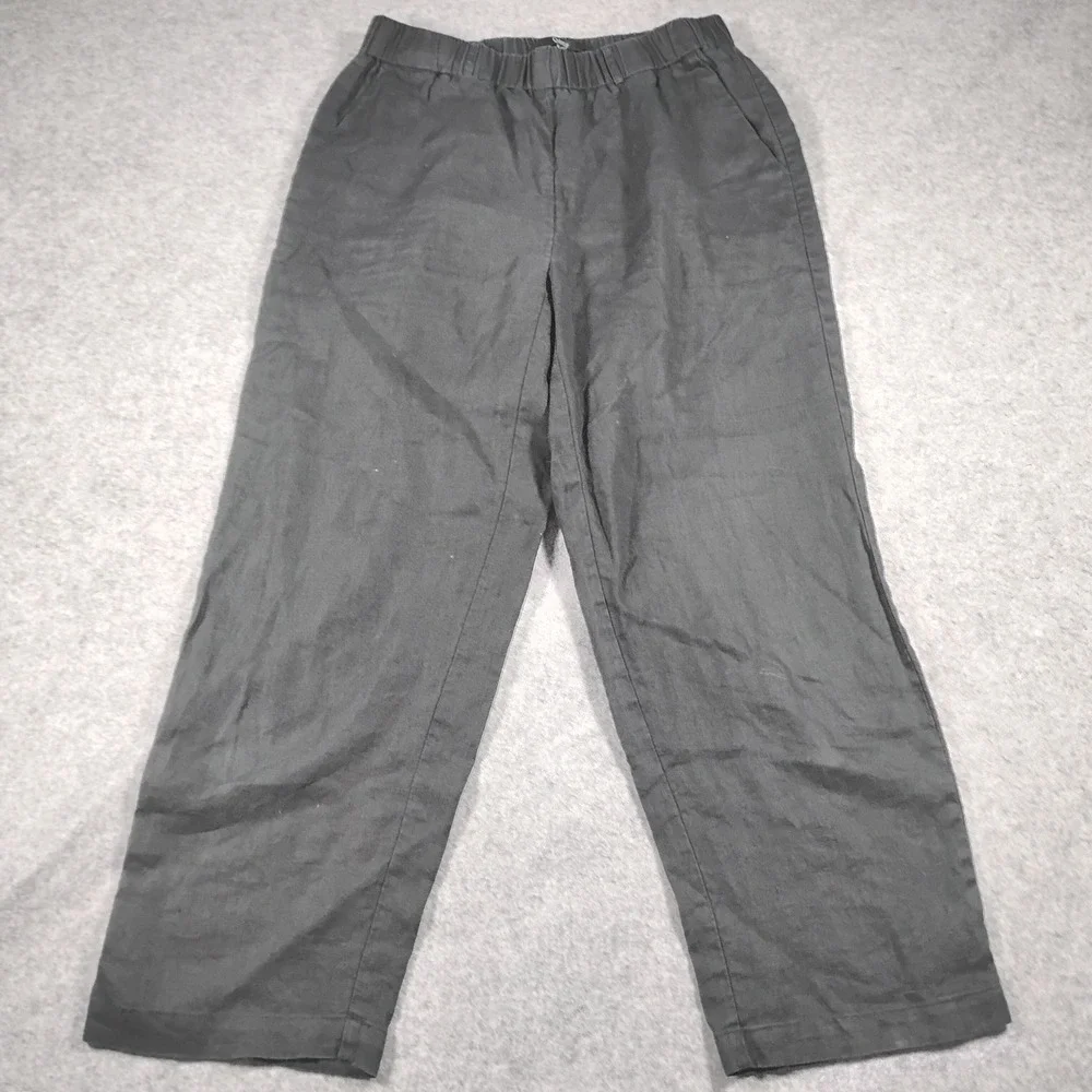 Quince European Linen Pants Women's S Elastic Waist Casual Lightweight Summer